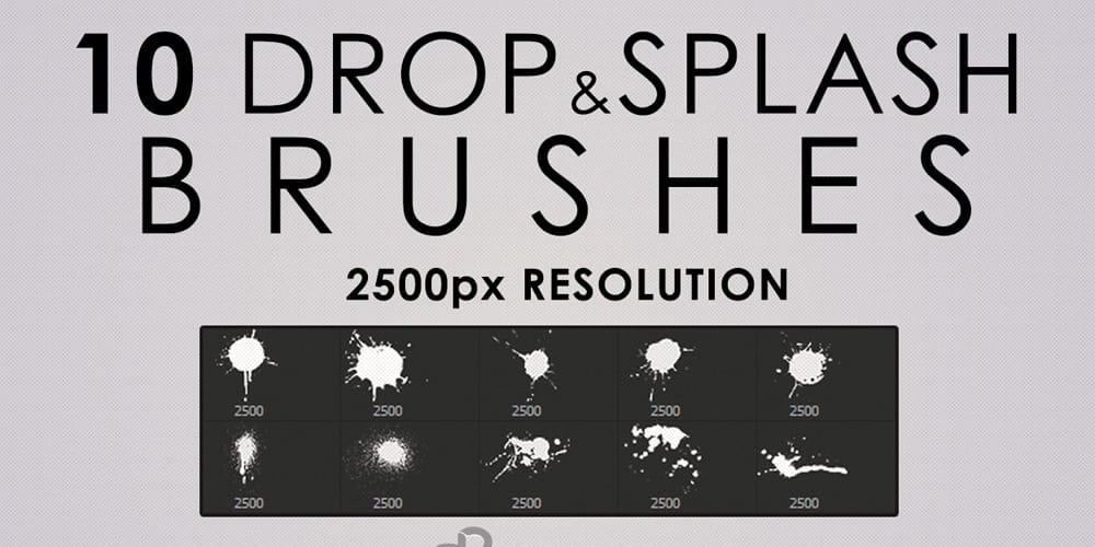 Collection of Best Photoshop Brushes 94 High-Res Drops and Splashes Photoshop Brushes
