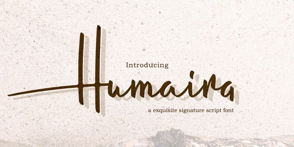 Amazing Free Signature Fonts 30 Humaira Script
