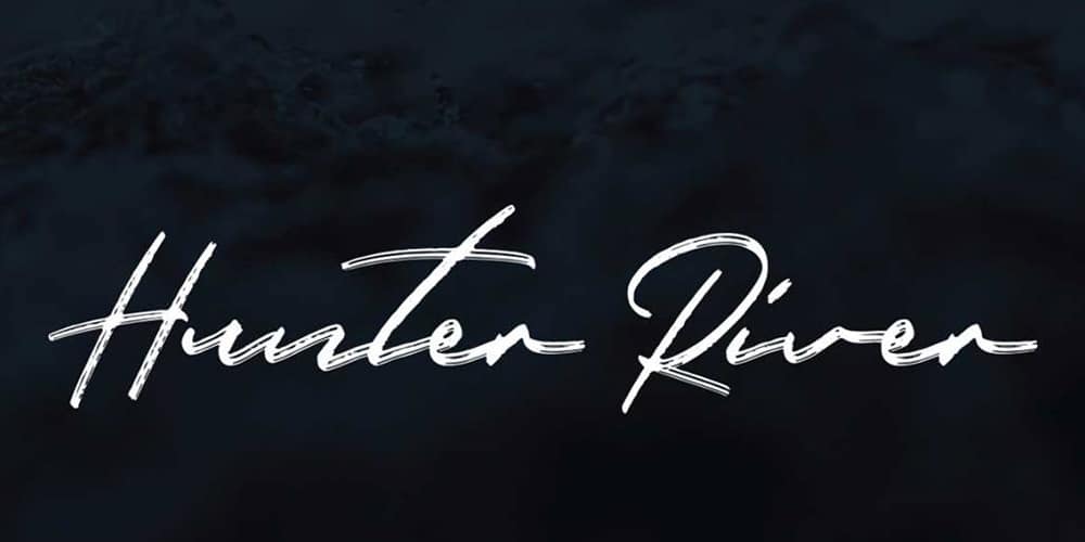 Amazing Free Signature Fonts 10 Hunter River Brush Script Typeface