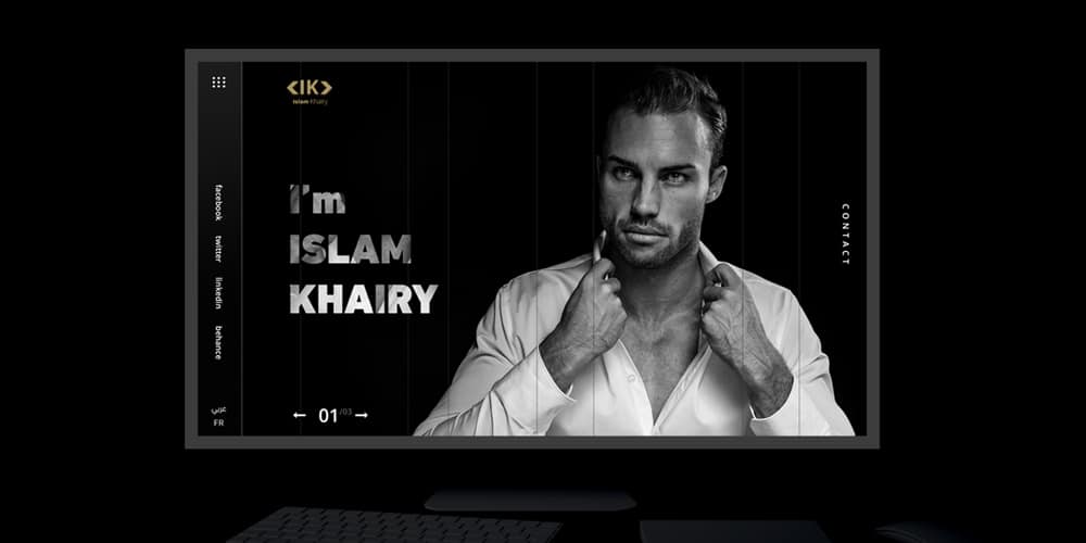 Free Portfolio Website Templates (PSD , HTML) 12 IK vCard Resume and Portfolio Template PSD