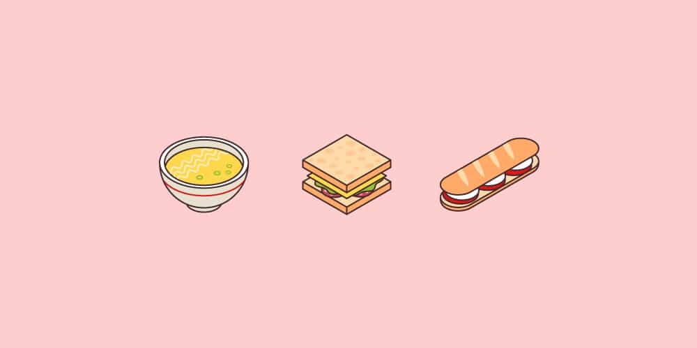Latest Adobe Illustrator Tutorials 211 Isometric-Art-Food-Icons