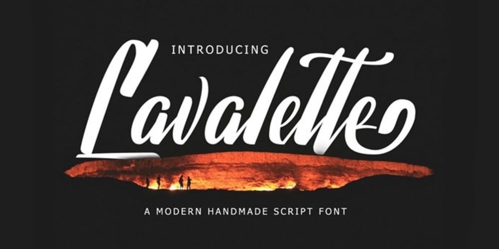 250 + Free Modern Script Fonts for Designers 175 Lavalette Font