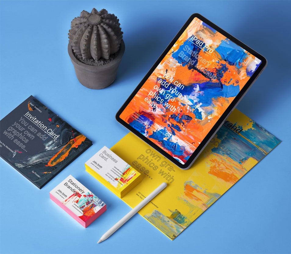 PSD iPad Stationery Branding Mockup 2 PSD iPad Stationery Branding Mockup