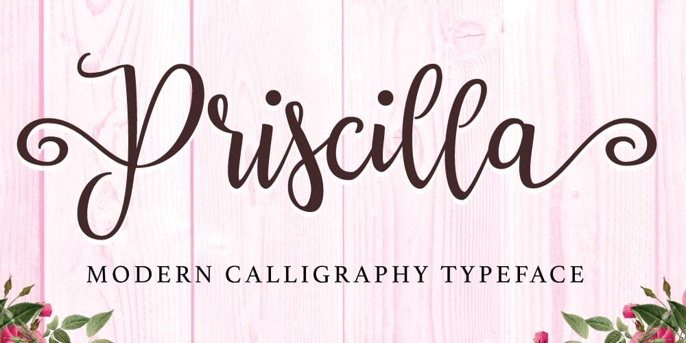 200+ Great Free Fonts for Designers 688 Priscilla Script Typeface