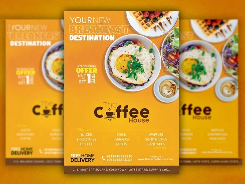 Restaurant Flyer Template PSD