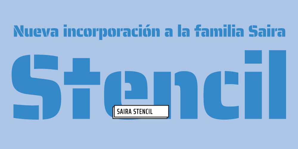 200+ Great Free Fonts for Designers 663 Saira Stencil