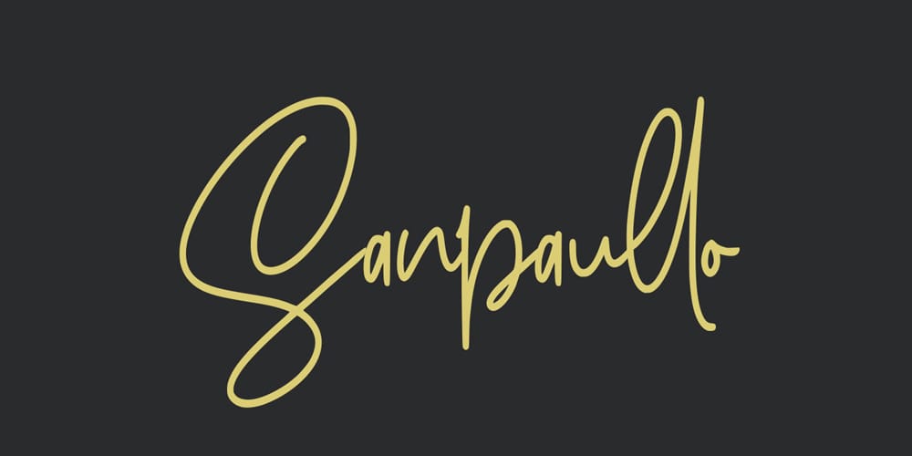 Amazing Free Signature Fonts 41 Sanpaullo Signature Font