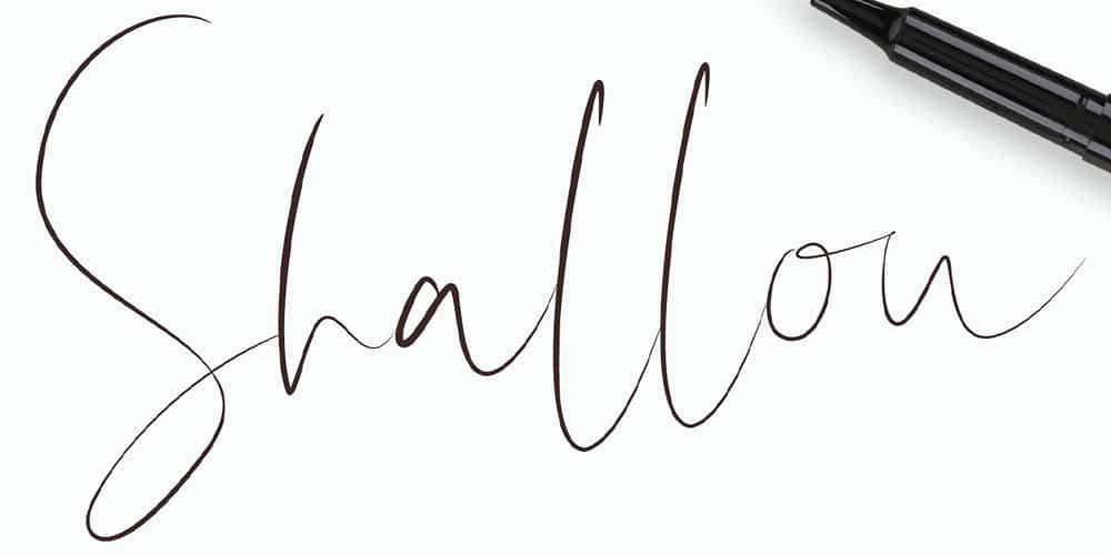 Amazing Free Signature Fonts 15 Shallou Handmade Brush Typeface