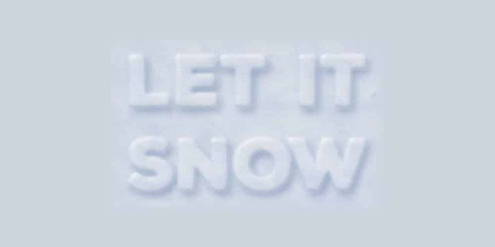 Best Collection of 3D Text Effect Photoshop Tutorials 19 Simple 3D Snow Writing Text Effect