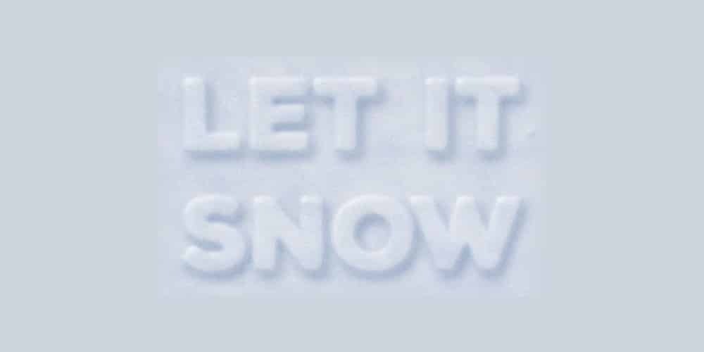 Simple 3D Snow Writing Text Effect