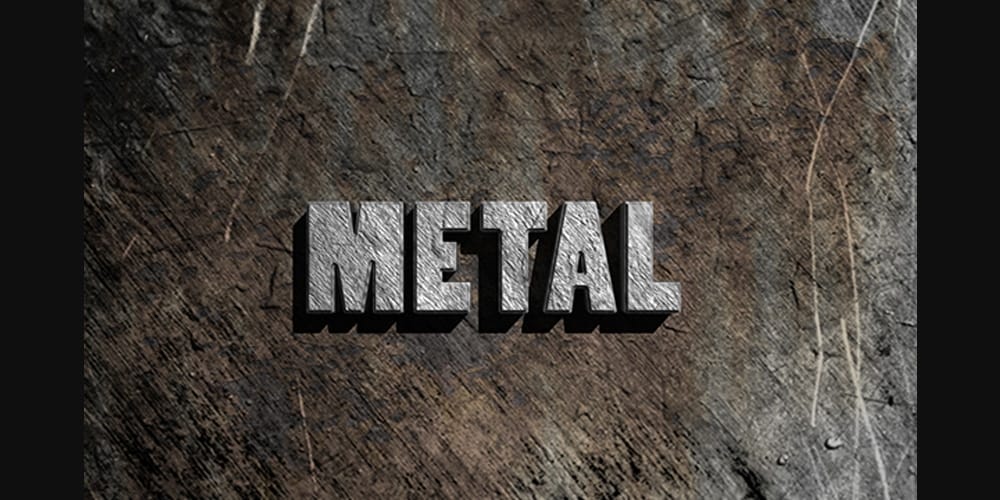 Simple 3D Text Metal Effect