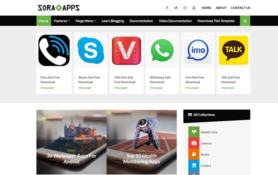 300+ Best Free Responsive Blogger Templates 2025 380 Sora App Responsive Blogger Template