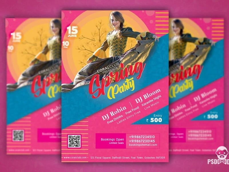 Best Free Flyer Templates 271 Spring Party Flyer Template PSD