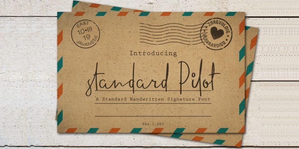 Amazing Free Signature Fonts 26 Standard Pilot Font