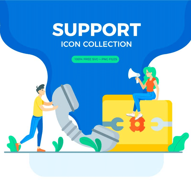 Support Icon Collection (SVG, PNG)