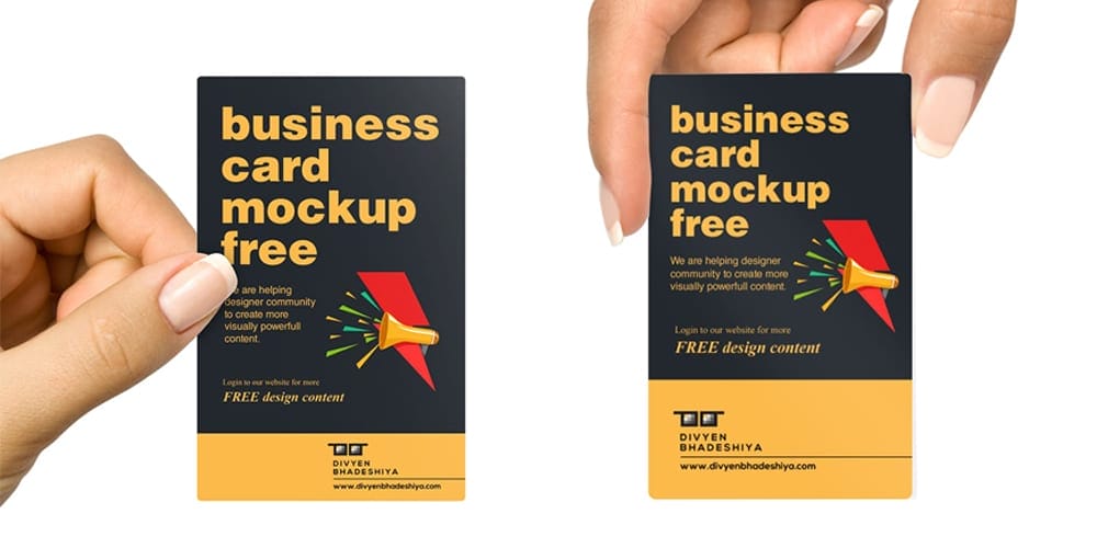 100+ Free Business Card Mockups PSD 450 Vertical Business Card Mockup PSD