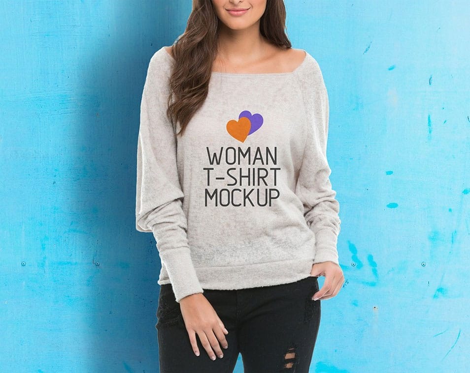 Woman T-Shirt Mockup 2 Woman T-Shirt Mockup