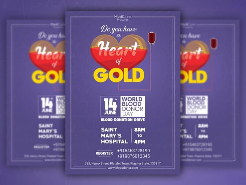 Best Free Flyer Templates 413 World Blood Donor Day Flyer Template