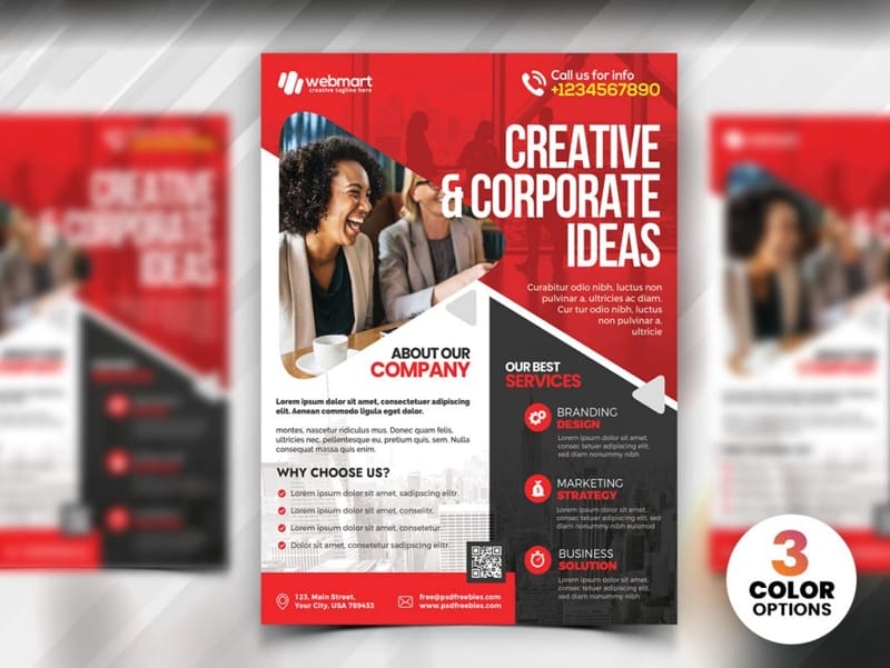 Best Free Flyer Templates 146 A4 Corporate Flyer Template PSD