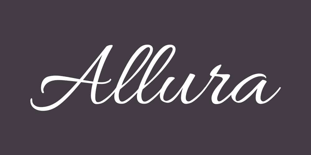250 + Free Modern Script Fonts for Designers 417 Allura