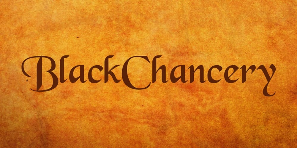 Free Calligraphy Fonts 90 BlackChancery Font