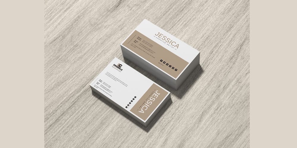 100+ Free Business Card Mockups PSD 357 Brand Business Card Mockup on Wood