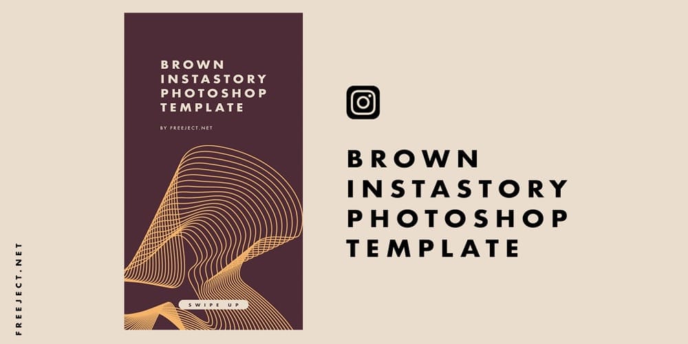 100+ Best Instagram Post Templates to Gain More Followers 189 Brown Instagram Story Design Template PSD