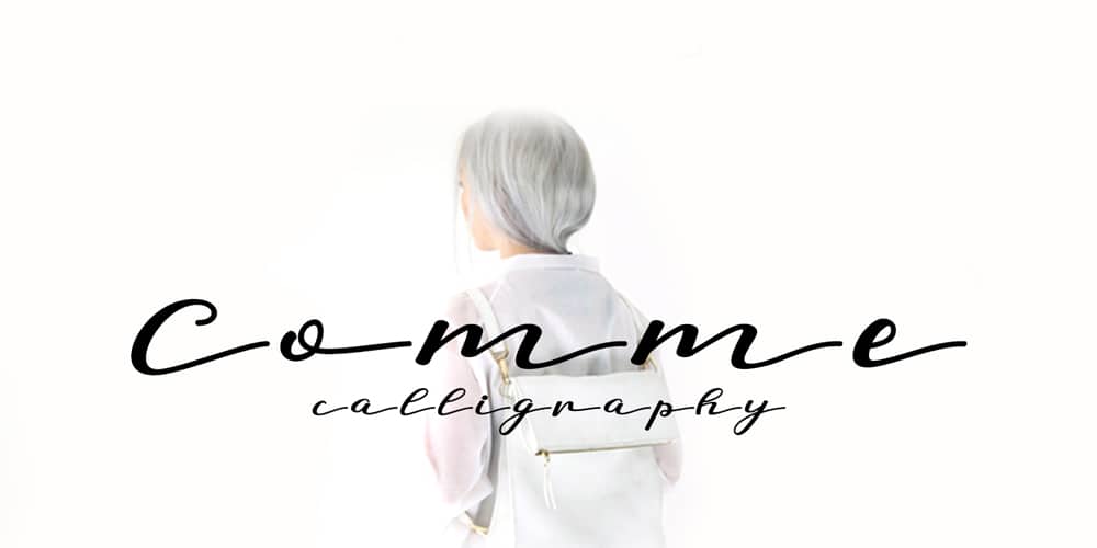 250 + Free Modern Script Fonts for Designers 416 Comme Calligraphy Typeface