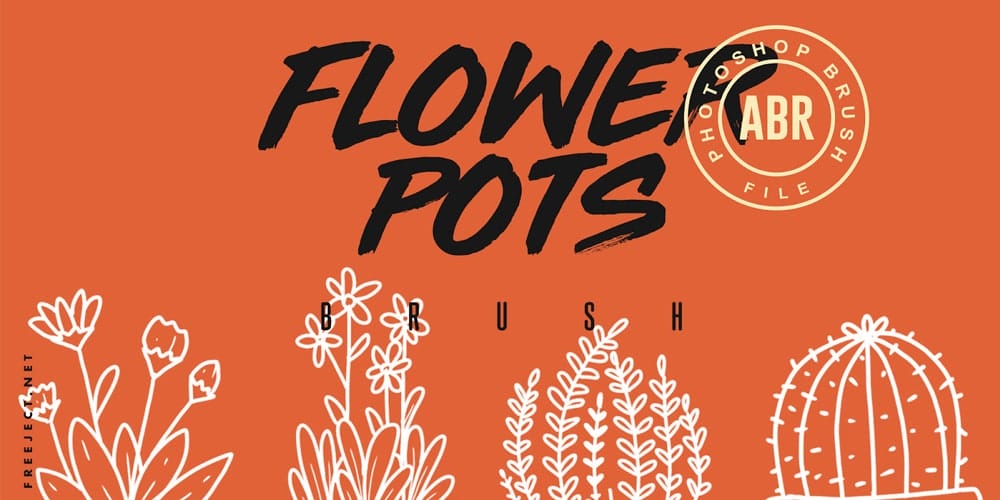 Collection of Best Photoshop Brushes 147 Flower Pots Photoshop Brushes