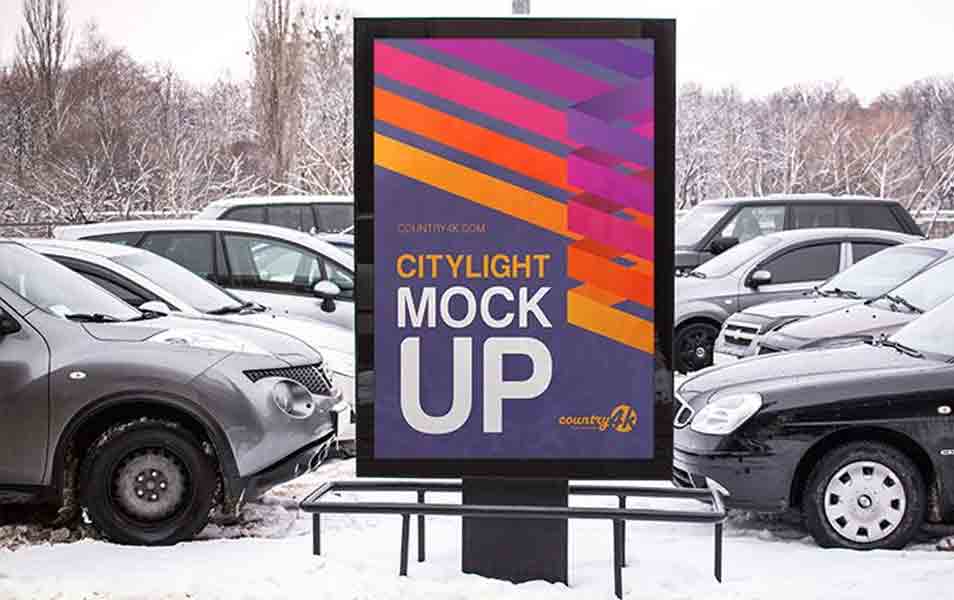 Free Citylight PSD MockUp in 4k 2 Free Citylight PSD MockUp in 4k