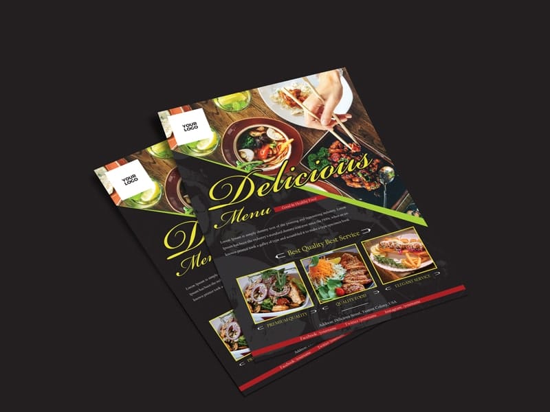 Free Food Restaurant Flyer Template PSD