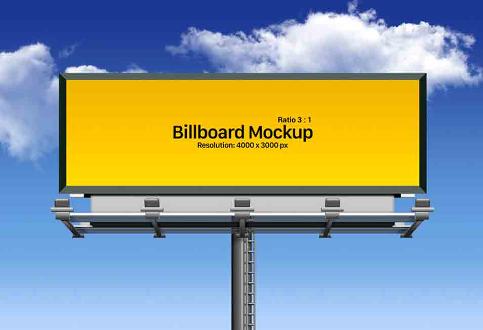 Free Outdoor Advertising Billboard Mockup PSD 2 Free Outdoor Advertising Billboard Mockup PSD