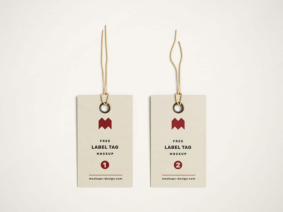 Free Label Tag Mockup 2 Free Label Tag Mockup