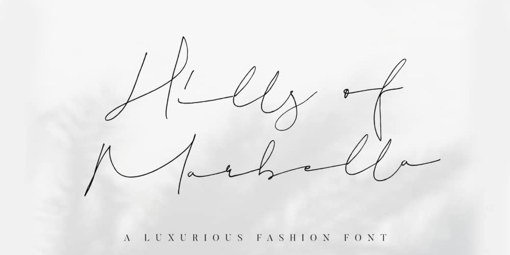 250 + Free Modern Script Fonts for Designers 144 Hills of Marbella Handwritten Script Font