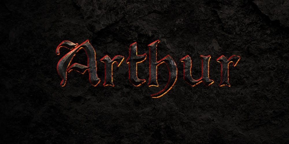 Latest Free Photoshop Text Styles & Effects 170 Medieval Text Style