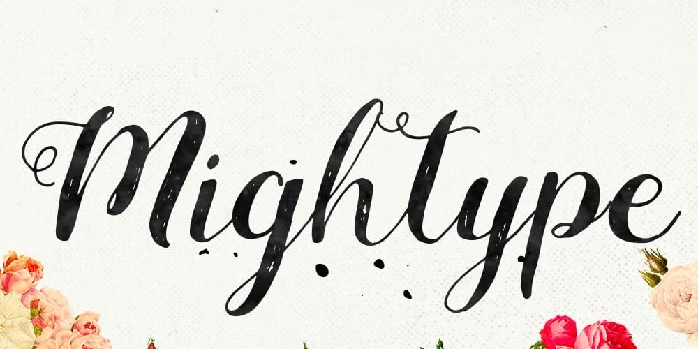 250 + Free Modern Script Fonts for Designers 324 Mightype-Script-Font