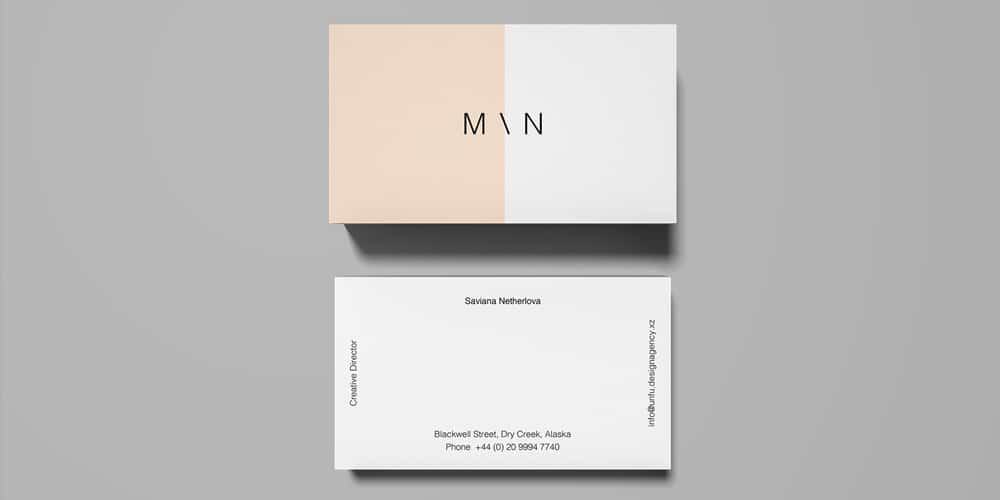 100+ Free Business Card Mockups PSD 499 Overhead Business Card Mockup