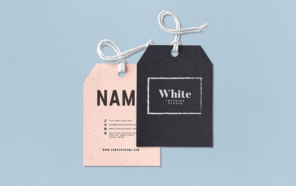 Pair of Fashion Label Tag Mockups 2 Pair of Fashion Label Tag Mockups