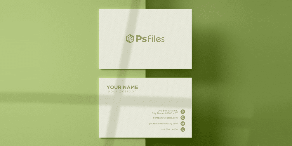100+ Free Business Card Mockups PSD 209 Shadow Overlay Textured Business Card Mockup