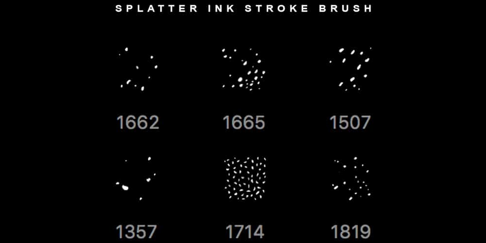 Splatter Ink Stroke Photoshop Brushes