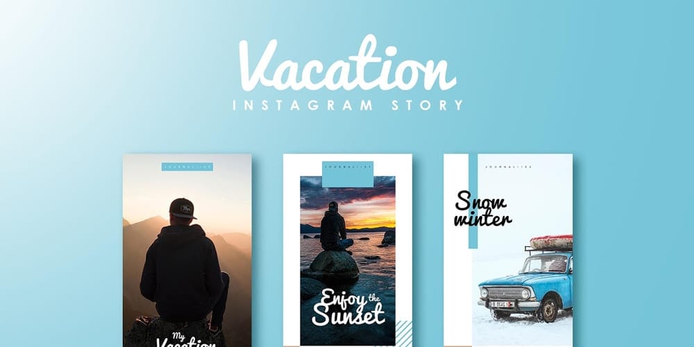 100+ Best Instagram Post Templates to Gain More Followers 278 Vacation Instagram Story Template PSD