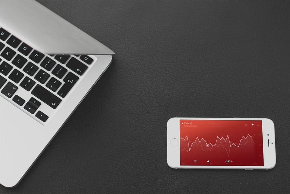 iPhone And Macbook Mockup On A Leather Background 2 iPhone And Macbook Mockup On A Leather Background