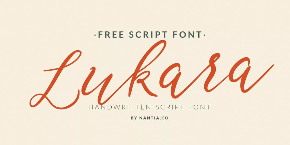 Free Calligraphy Fonts 23 lukara script font