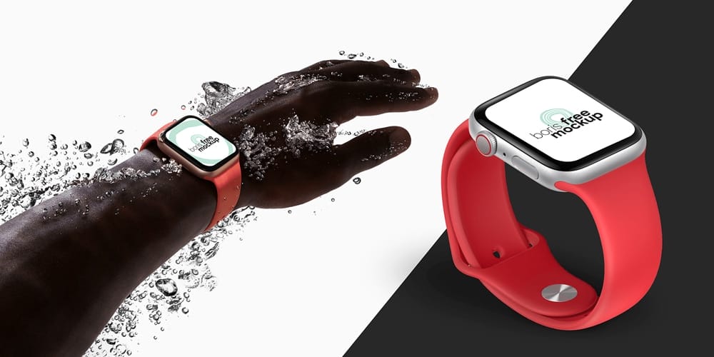 Apple Watch Series 5 Waterproof Mockup