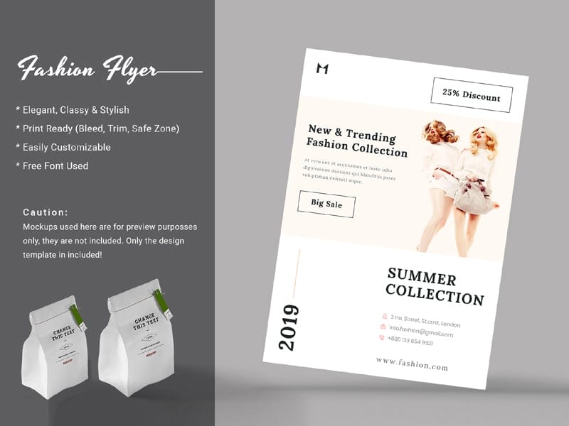 Creative Fashion Flyer Template PSD