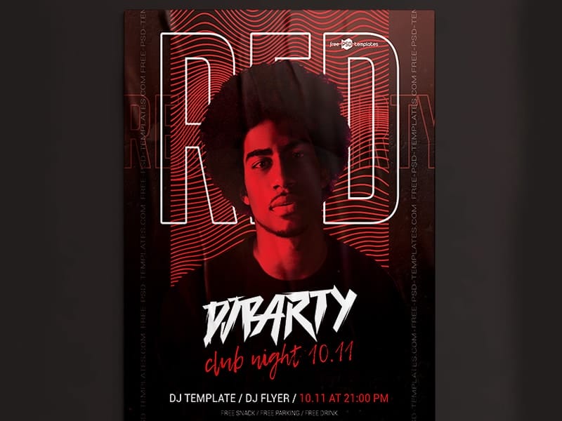 Best Free Flyer Templates 263 DJ Party Flyer Template PSD