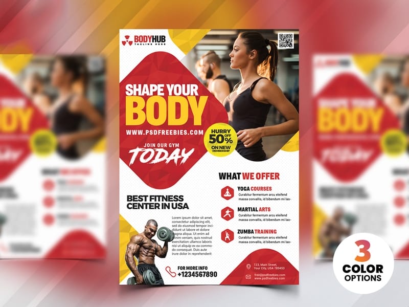 Best Free Flyer Templates 268 Fitness Body Studio Flyer Designs PSD