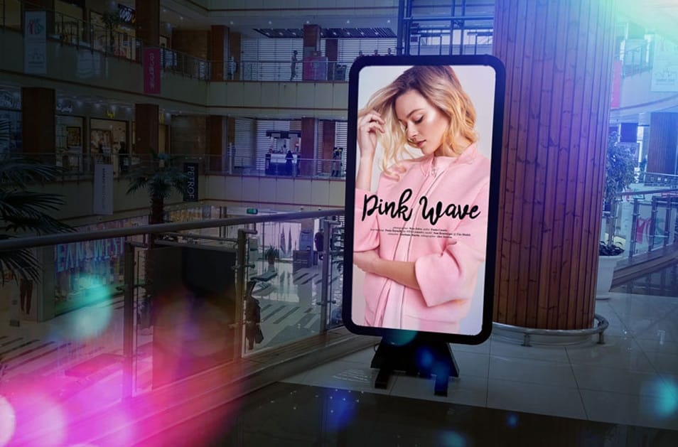 Free Instore Advertising Billboard Mockup PSD 2 Free Instore Advertising Billboard Mockup PSD