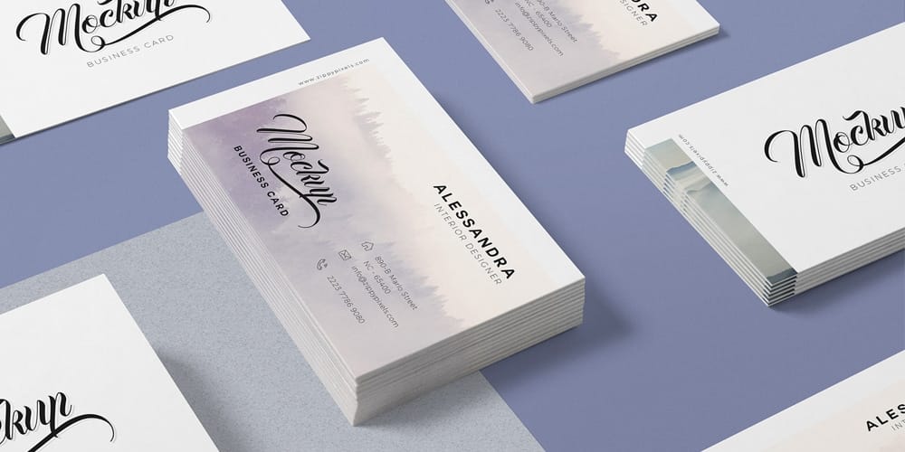 100+ Free Business Card Mockups PSD 406 Free Isometric Business Card Mock Up