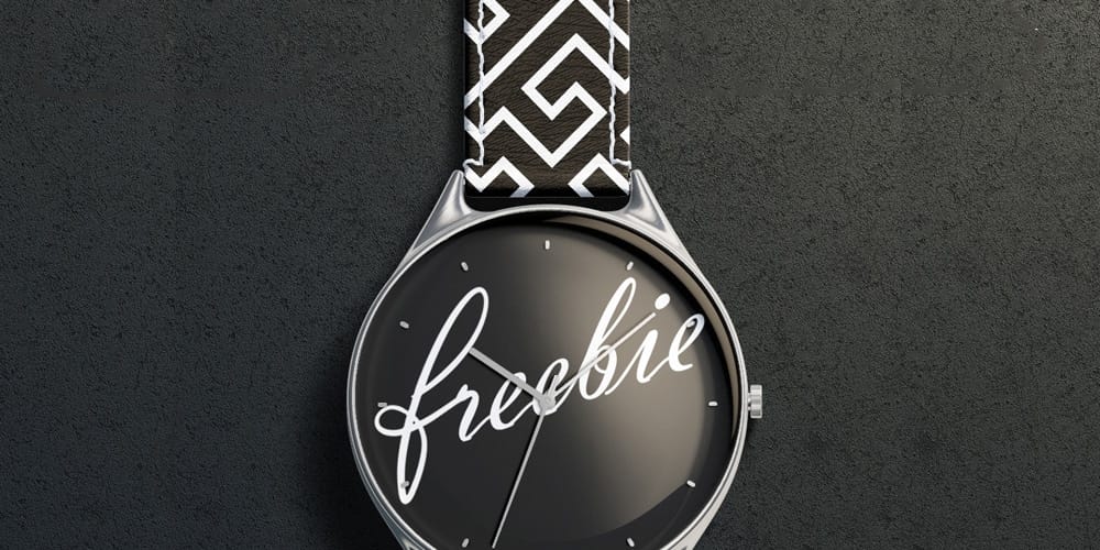 Free Realistic Watch Mockup